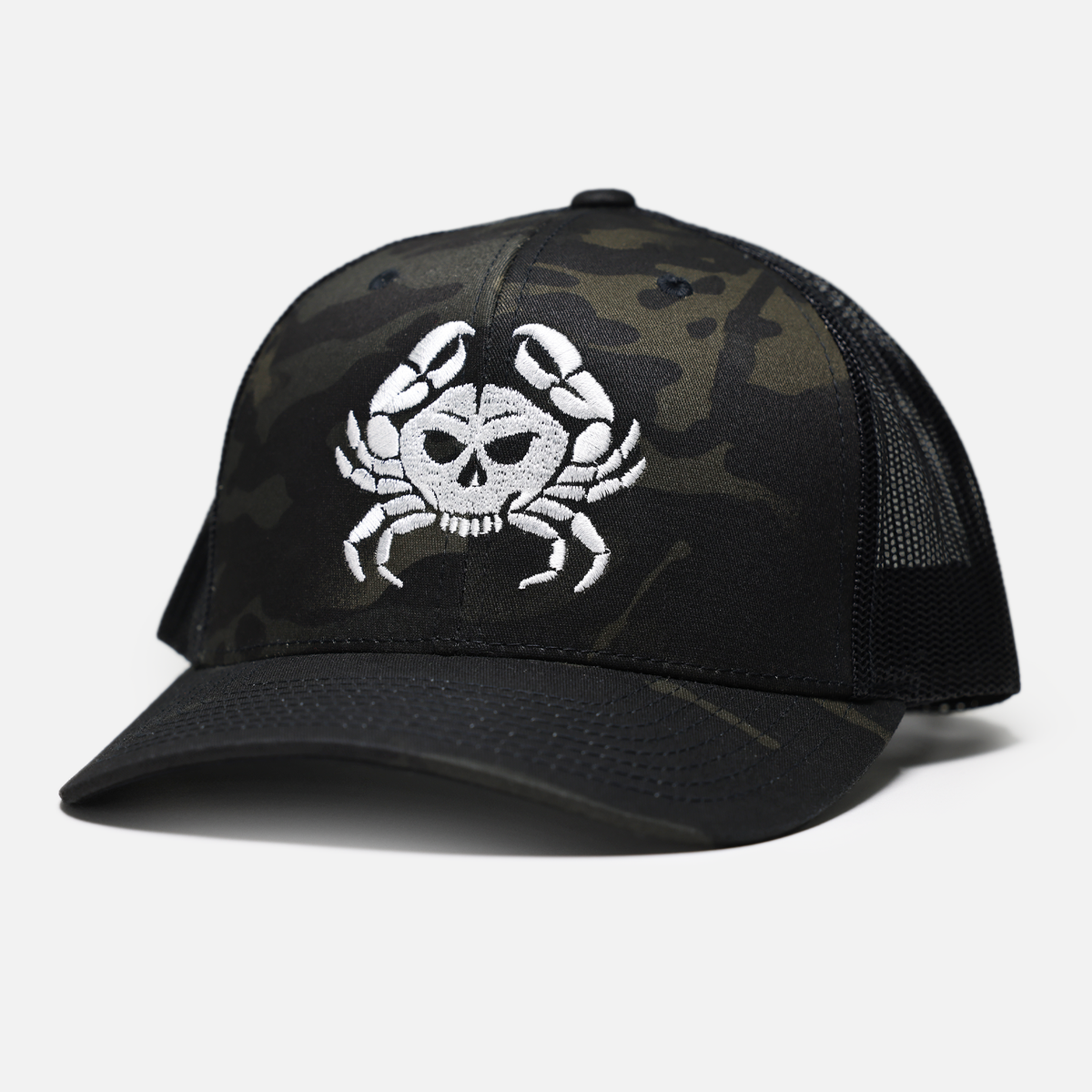 Bone Crab Trucker Hat // Multicam Black