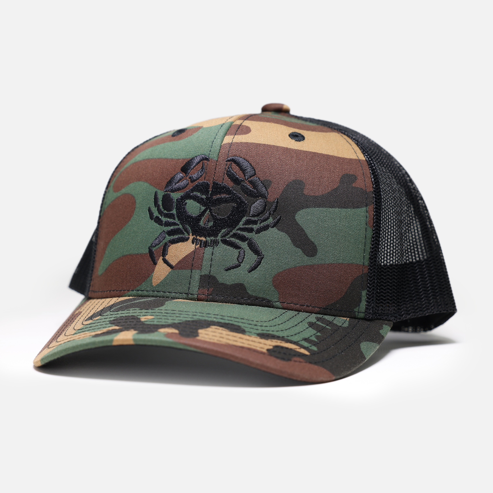 Bone Crab Trucker Hat // Woodland