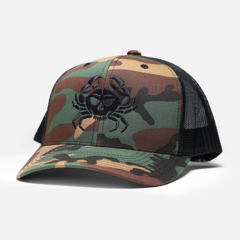 Bone Crab Trucker Hat // Woodland