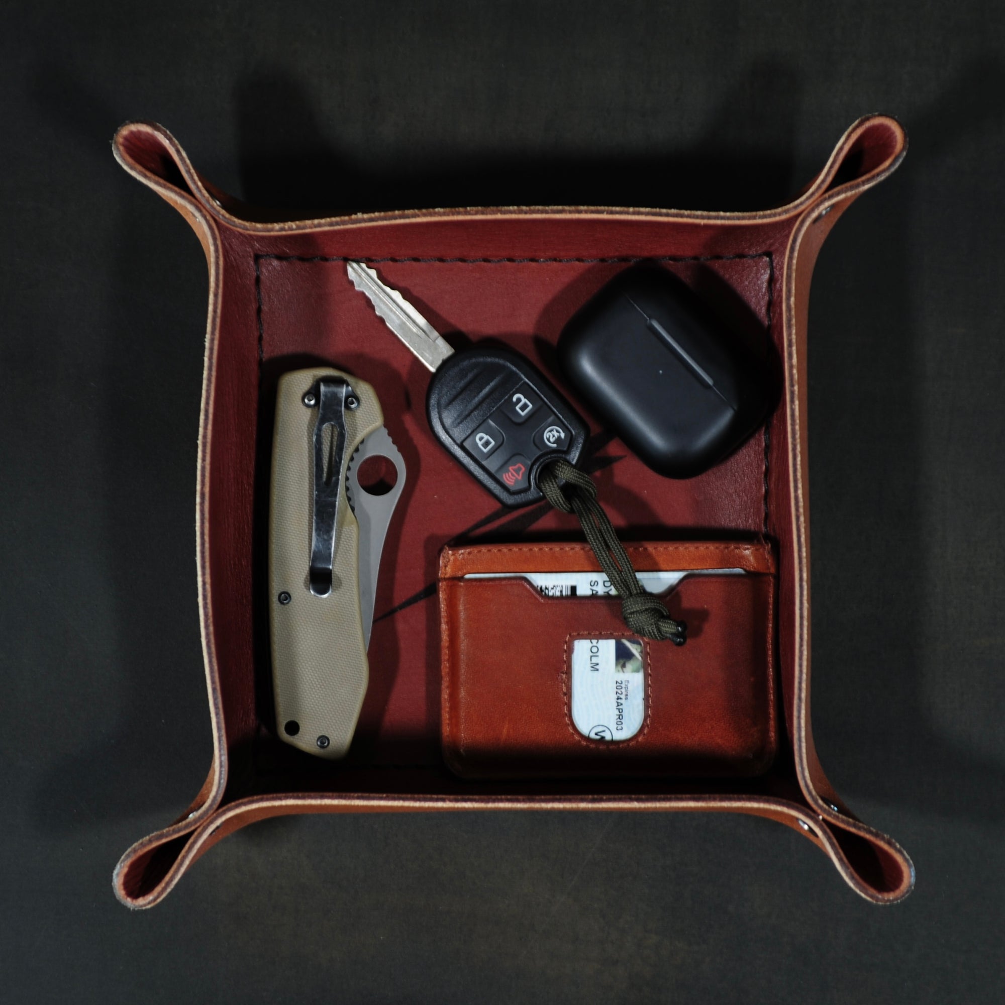 Leather EDC Tray // Bolt