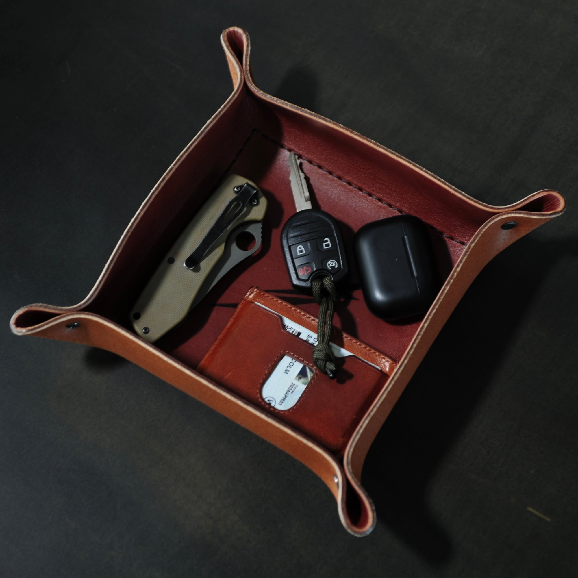 Leather EDC Tray // Bolt
