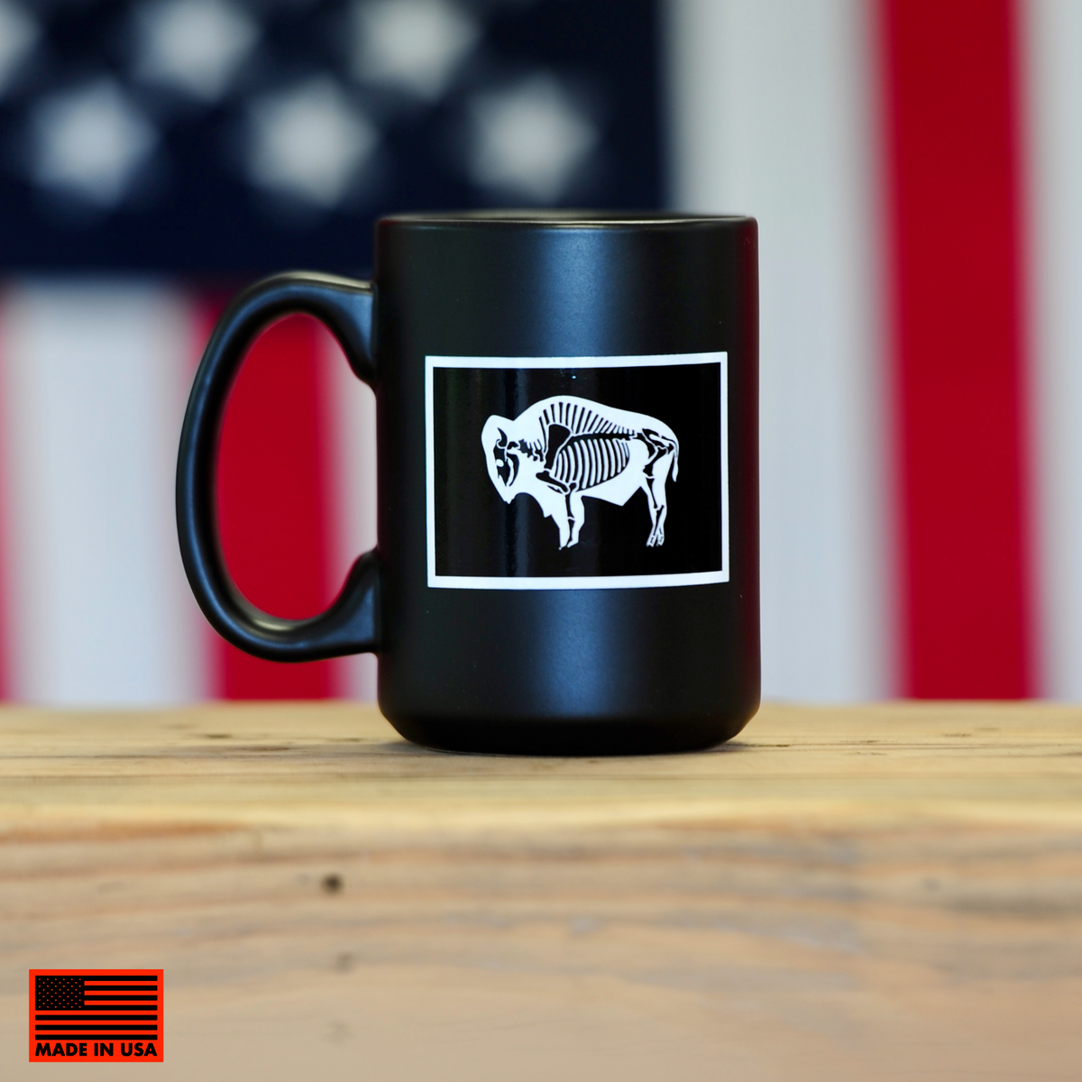 Bone Bison Mug // Black