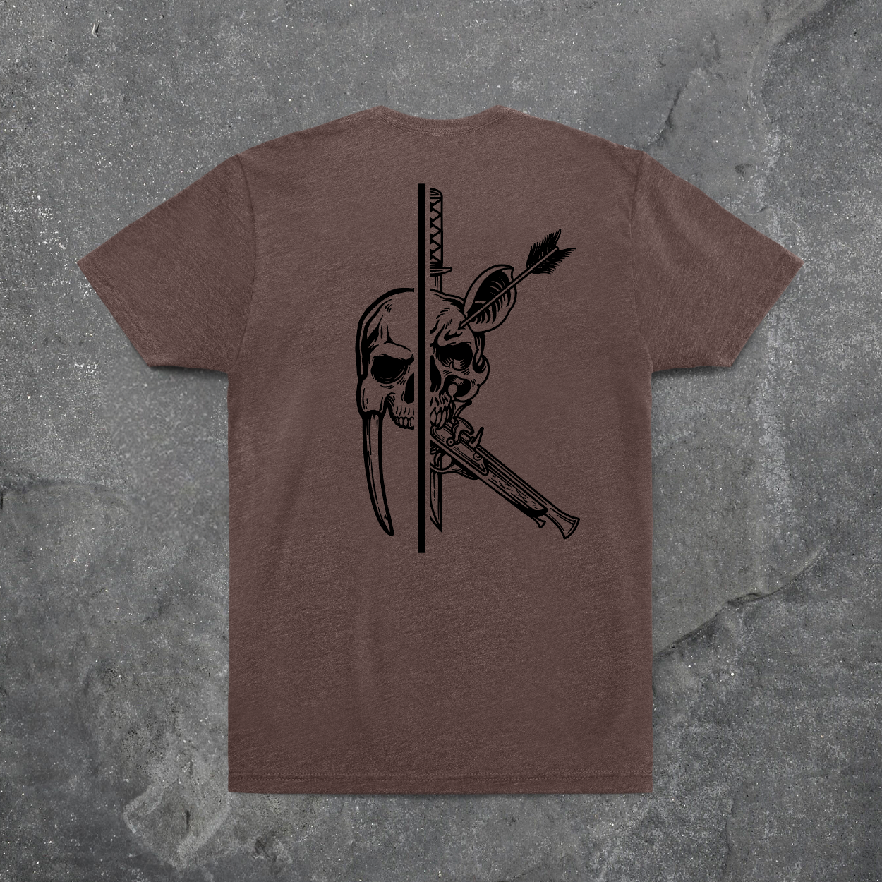 Kima Hybrid Tee // Brown