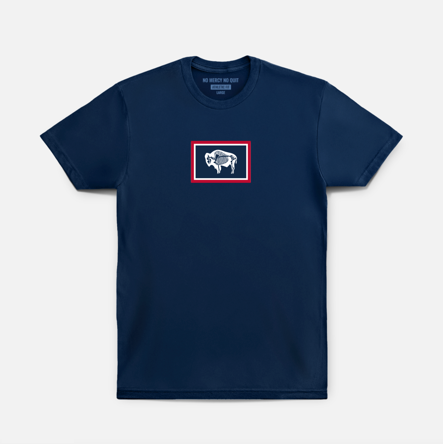Bone Bison Hybrid Tee // Navy Blue