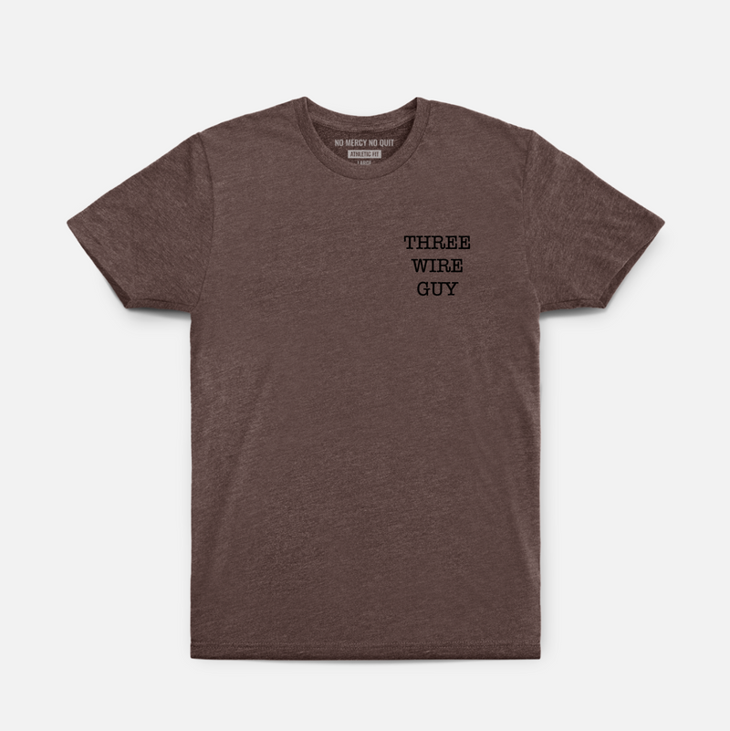Three Wire Guy Hybrid Tee // Brown
