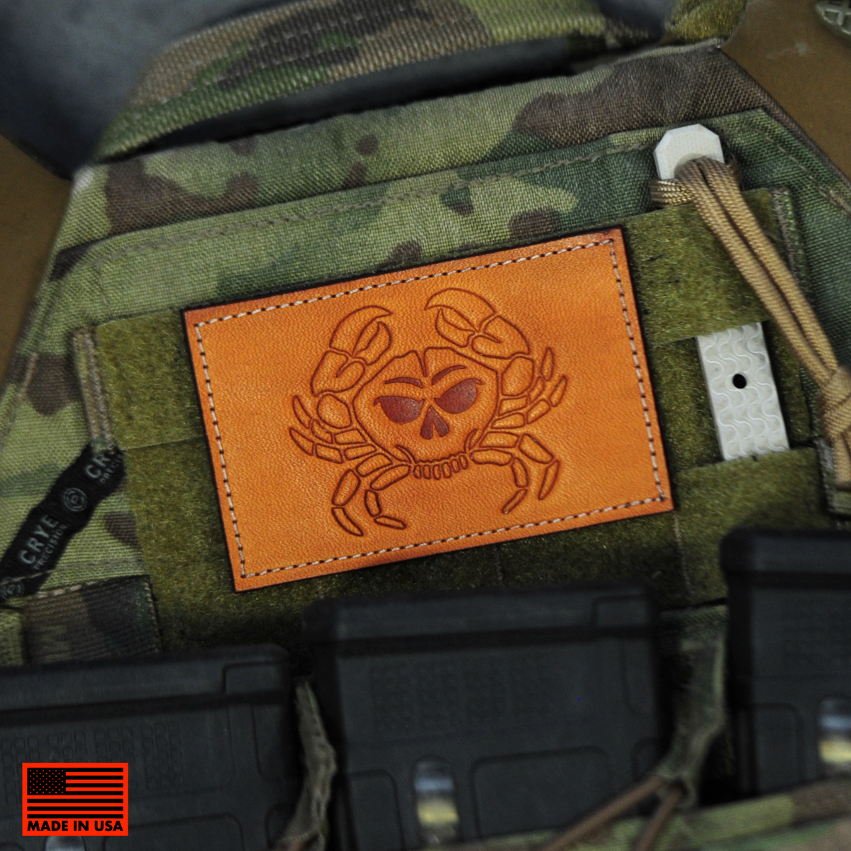 Bone Crab Leather Patch