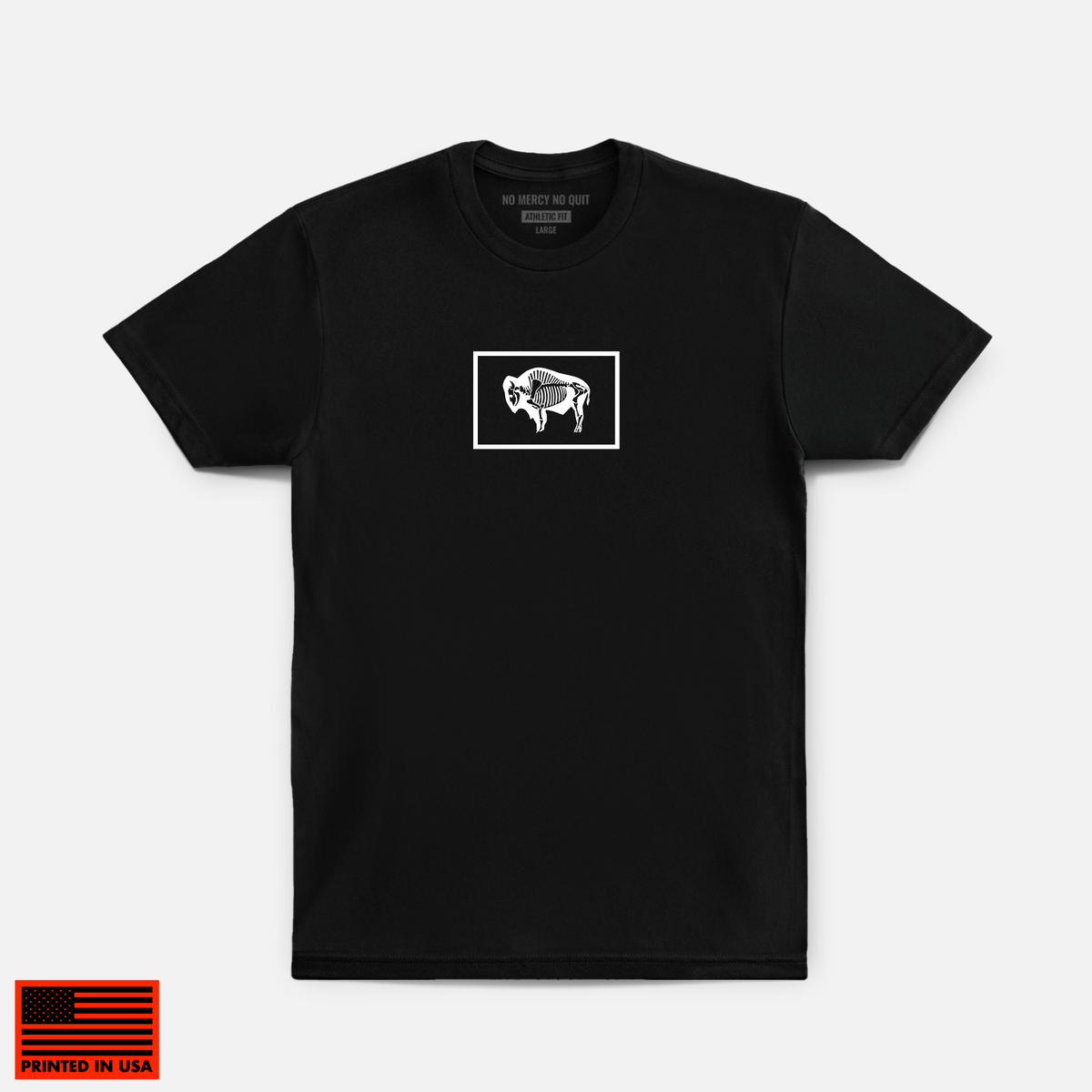 Bone Bison Hybrid Tee // Black