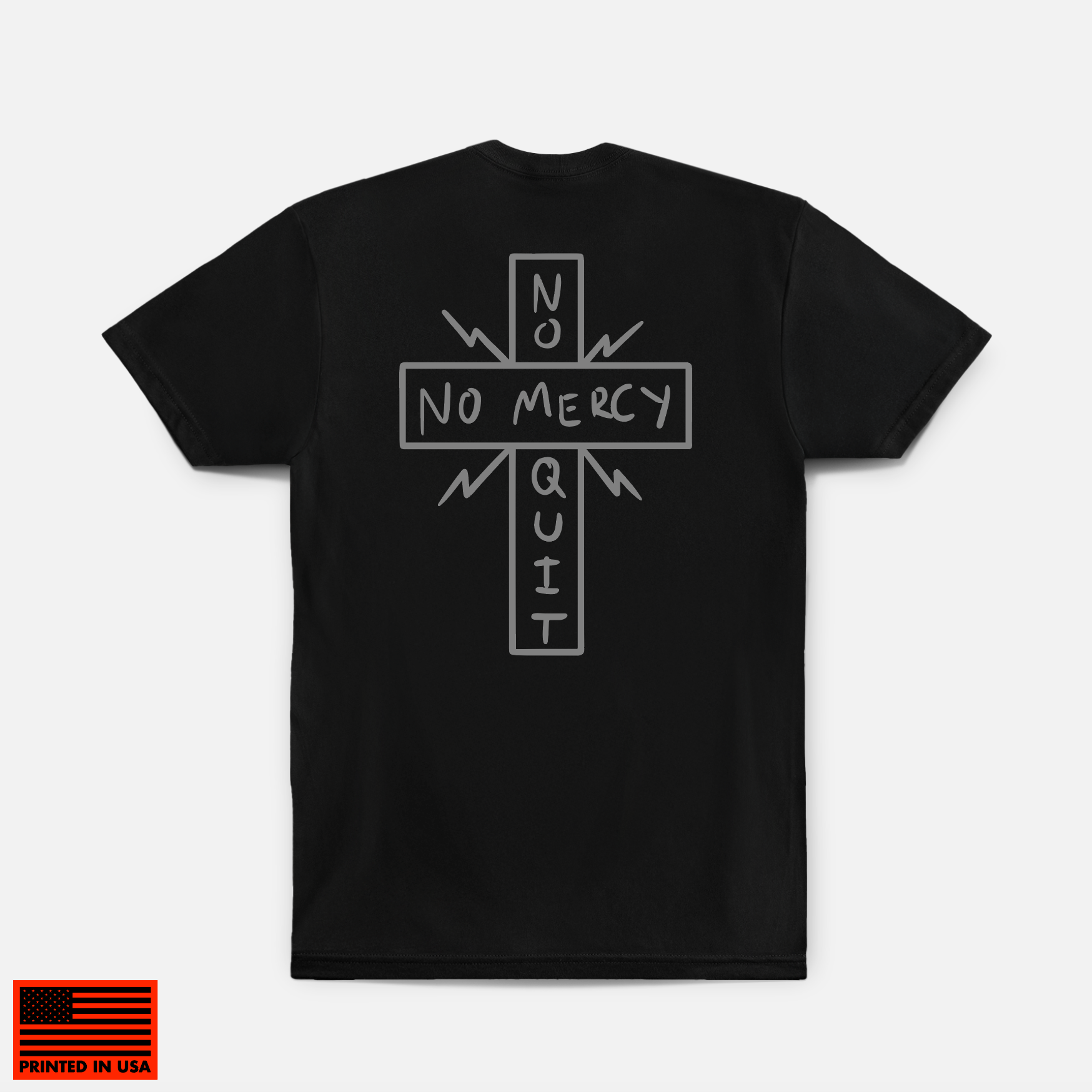 NMNQ Cross Hybrid Tee // Black