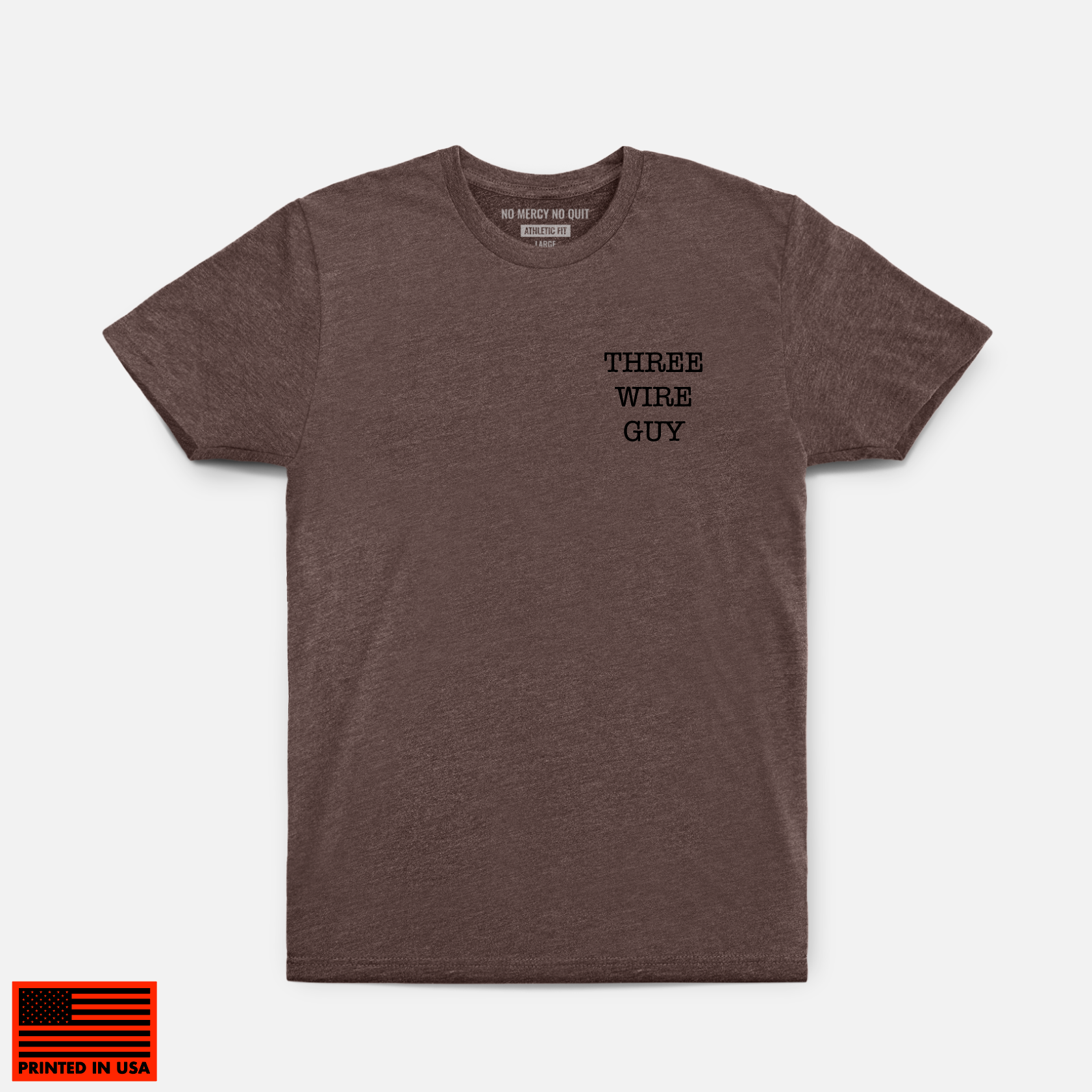 Three Wire Guy Hybrid Tee // Brown