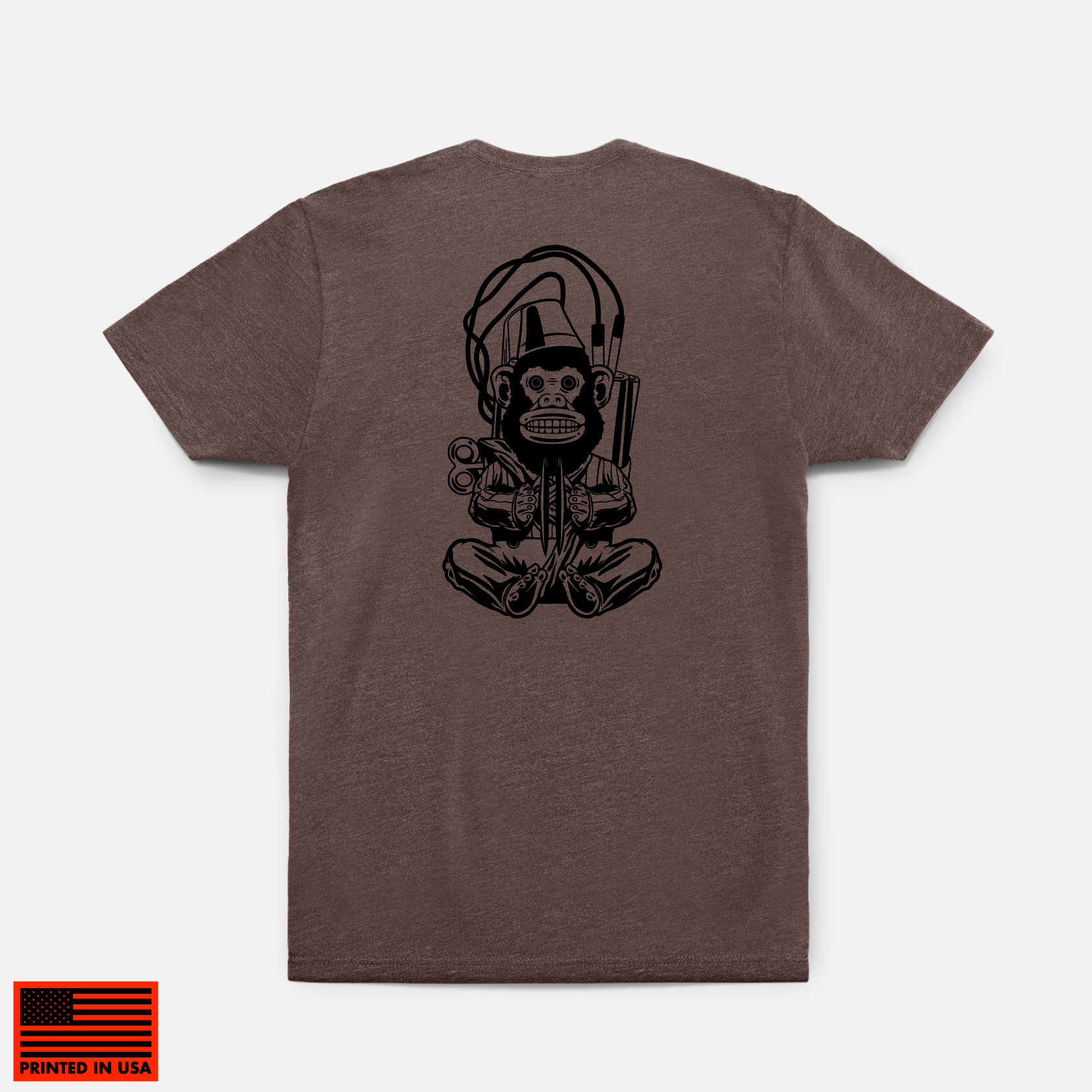 Three Wire Guy Hybrid Tee // Brown