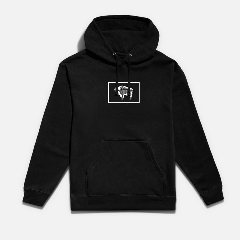 Bone Bison Hybrid Hoodie // Black