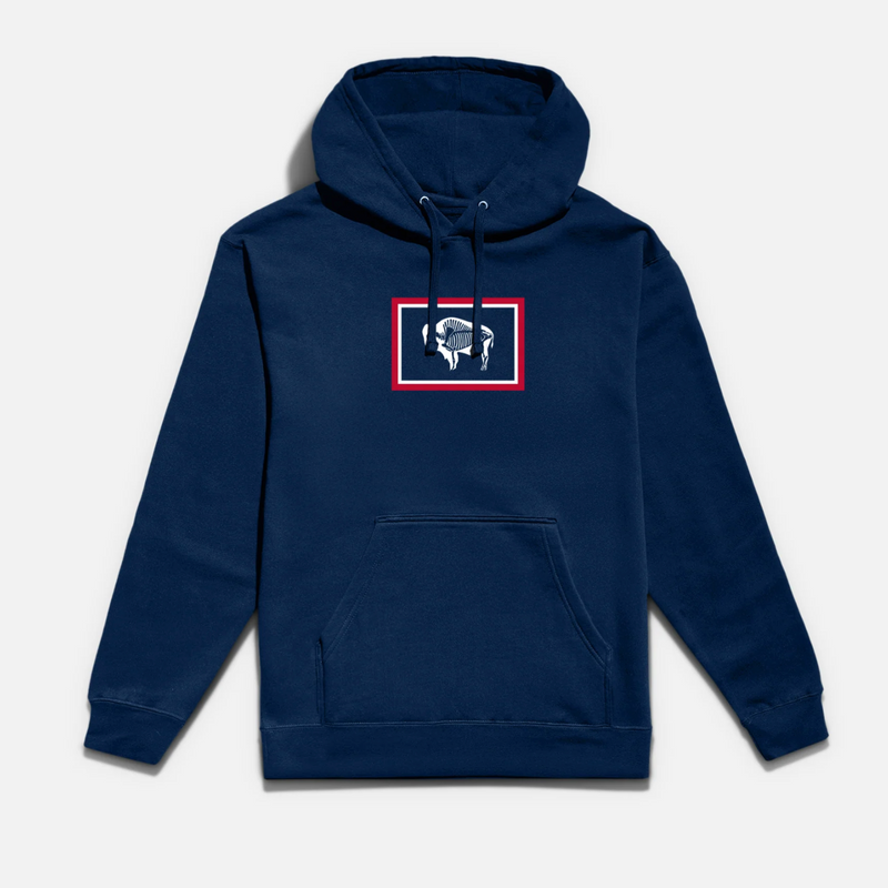 Bone Bison Hybrid Hoodie // Navy Blue